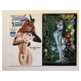 2 BROADSWORD COMICS TAROT WITCH BLACK ROSE 47 & 48