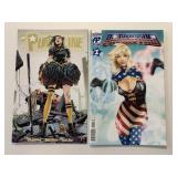 2 AP COMICS PATRIOTIKA #1 & PUNCHLINE #7