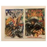 2 HARRIS COMICS CHAINS OF CHAOS #1 & 2