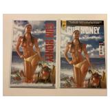 2 TITAN COMICS GUN HONEY 2/#1 HARD CASE CRIME