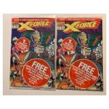 2 MARVEL COMICS X-FORCE 2/#1 SEALED W/CARDS