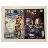 2 TITAN COMICS INDEPENDENCE DAY #3 & HEROES #3