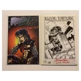 2 LONDON NIGHT COMICS RAZOR #0 & 15