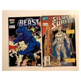 2 MARVEL COMICS THE BEAST #3 & SILVER SURFER #106
