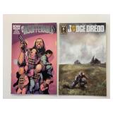 2 IDW COMICS JUDGE DREDD #5 & INSUFFERABLE #5