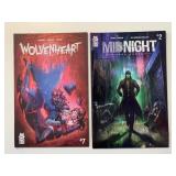 2 MAD CAVE COMICS MIDNIGHT #2 & WOLVEN HEART #7