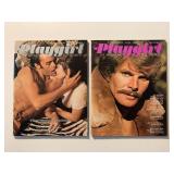 2 PLAYGIRL MAGAZINES JUNE 1974 & OCTOBER 1974