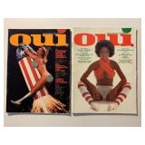 2 OUI MAGAZINES DECEMBER 1974 & JULY 1975