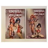 2 DYNAMITE COMICS VAMPIRELLA VS. RED SONJA #1 & 5