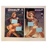 2 BOUNDLESS COMICS UNHOLY #1 & 3 ARGENT VS. ONYX