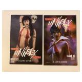 2 DYNAMITE COMICS UNHOLY A LOVE STORY 2/#3