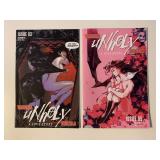 2 DYNAMITE COMICS UNHOLY A LOVE STORY #3 & 5