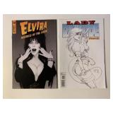 2 DYNAMITE COMICS LADY RAWHIDE #2 & ELVIRA #12