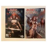 2 DYNAMITE COMICS RED SONJA AGE OF CHAOS #2 & 3