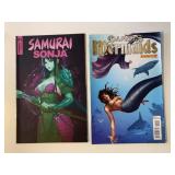 2 DYNAMITE COMICS MERMAIDS #2 & SONJA #1