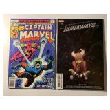 2 MARVEL COMICS RUNAWAYS #19 & CAPTAIN MARVEL #58