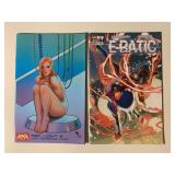 2 AWA UPSHOT COMICS E-RATIC #1 & RED LIGHT #1