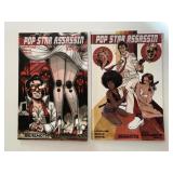 2 BEHEMOTH COMICS POP STAR ASSASSIN #1 COVER E & F