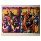 2 WIZARD COMICS #8 W/POSTER & #11 W/CARDS