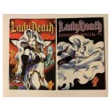 2 CHAOS! COMICS LADY DEATH #1 & LADY DEATH II #4