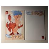2 ABLAZE COMICS UN/SACRED 2/#1 ADULT READ