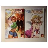 2 ABLAZE COMICS UN/SACRED 2/#1 ADULT READ