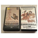 2 VHS  PINK PANTHER AND CANNONBALL