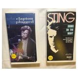 2 VHS Eric Clapton, Sting