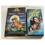 2 MGM, VHS WIZARD OF OZ 50TH, ALL DOGS GO TO HEAVE