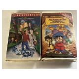 2 VHS UNIVERSAL & WB AN AMERICAN TAIL WILLY WONKA