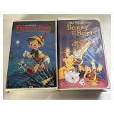 2 WALT DISNEY VHS  PINNOCHIO, BEAUTY & THE BEAST