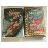 2 WALT DISNEY, VHS TARZAN & THE LITTLE MERMAID