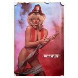 Poster Hot Stuff  Blonde Fire Fighter