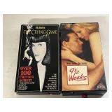 2 VHS THE CRYING GAME AND 9 1/2 WEEKS