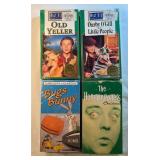 4 VHS Vintage Honeymooners, Old Yeller