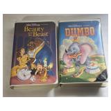 2 WALT DISNEY VHS DUMBO AND BEAUTY AND THE BEAST