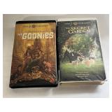 2 WB VHS SECRET GARDEN AND THE GOONIES
