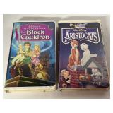 2 WALT DISNEY VHS BLACK CAULDRON & THE ARISTOCATS