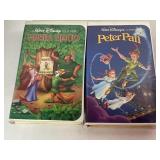 2 WALT DISNEY CLASSIC, VHS ROBIN HOOD & PETER PAN