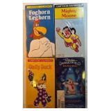 4 VHS Cartoon Classics Mighty Mouse, Foghorn Daffy
