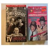 3 VHS  The Three Stooges, Abbot &Costello