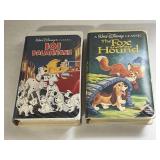 2 WALT DISNEY VHS 101 DALMATIONS, FOX & HOUND
