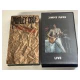 2 MUSIC VIDEOS, VHS MOTLEY CRUE & JIMMY PAGE LIVE
