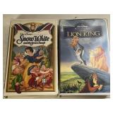 2 WALT DISNEY VHS LION KING AND SNOW WHITE