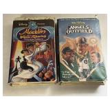 2 WALT DISNEY, VHS ANGELS IN OUTFIELD & ALADDIN
