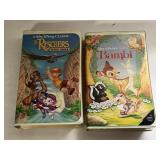 2 WALT DISNEY VHS BAMBI AND THE RESCUERS