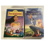 2 WALT DISNEY VHS LION KING AND POCAHONTAS