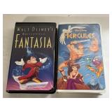 2 WALT DISNEY VHS HERCULES AND FANTASIA