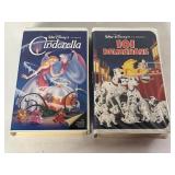 2 WALT DISNEY VHS 101 DALMATIANS & CINDERELLA