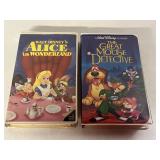 2 WALT DISNEY VHS  GREAT MOUSE DETECTIVE ALICE WON